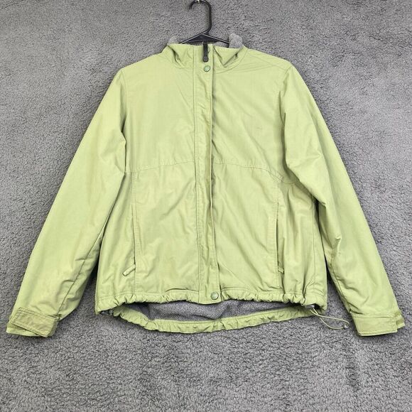 LL Bean Women’s Jacket Warm Fleece Lined Coat Zip Pockets Medium Casual - Picture 1 of 11